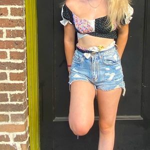 patchwork crop top